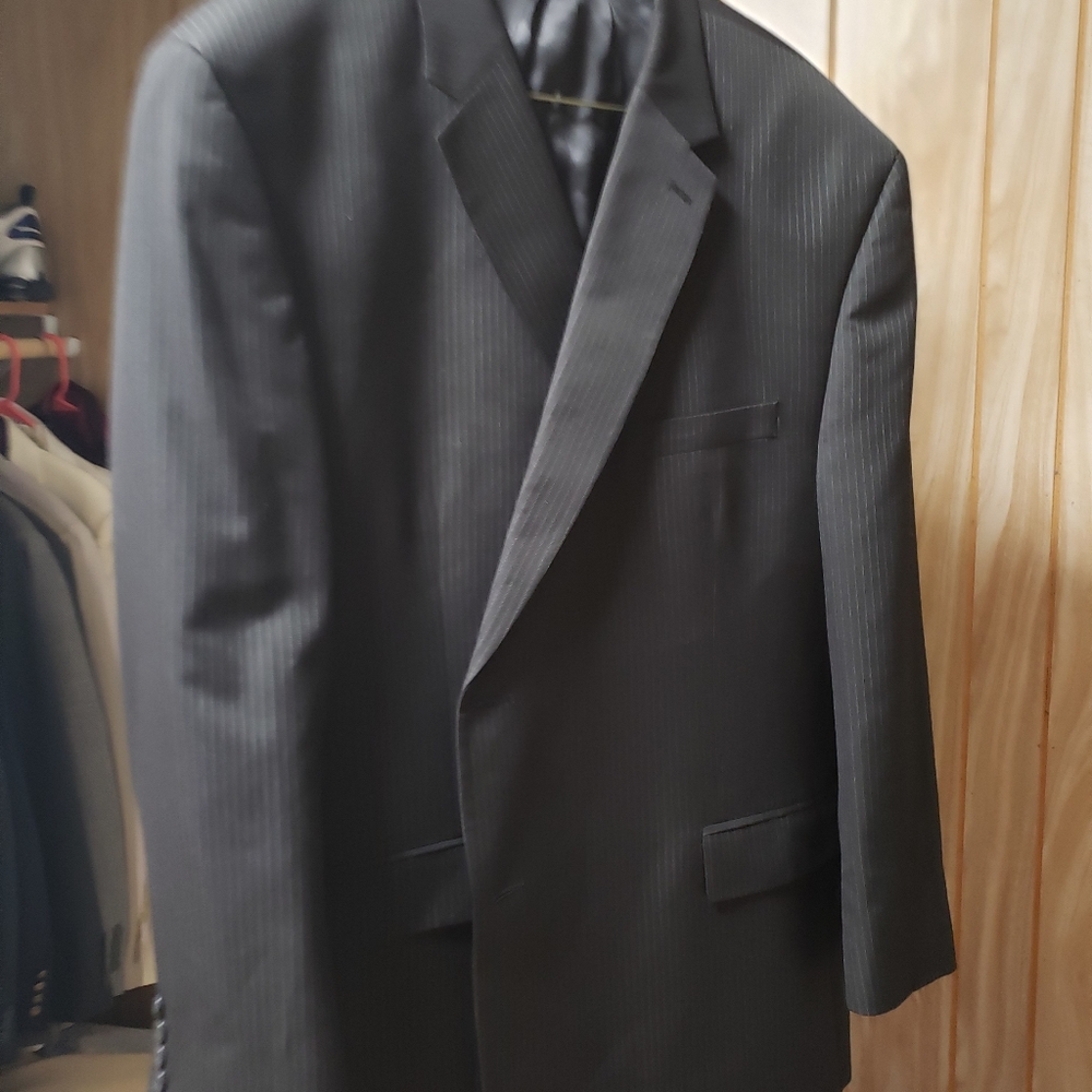 Michael Kors black pinstripe suit 50 regular